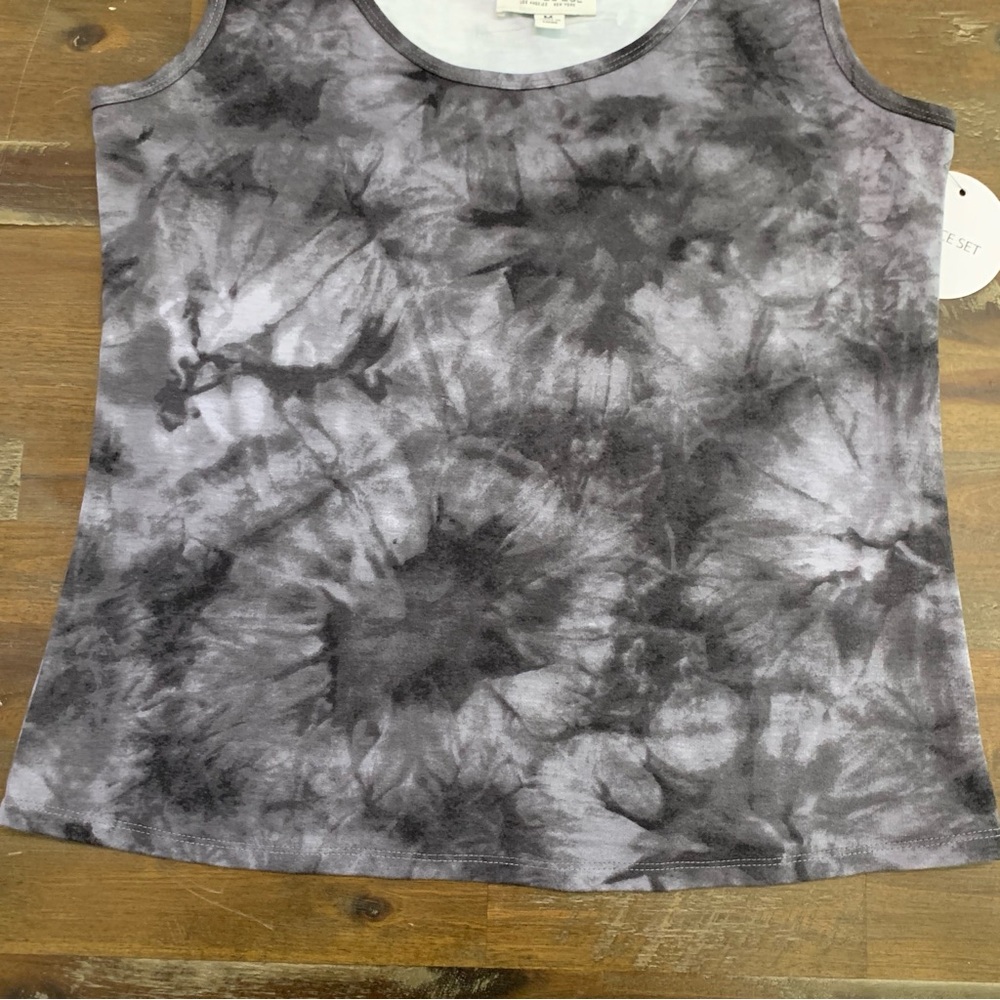 ✅ Rachel Zoe gray and black tie dye tank top NEW - Picture 3 of 5